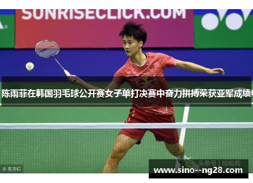 陈雨菲在韩国羽毛球公开赛女子单打决赛中奋力拼搏荣获亚军成绩